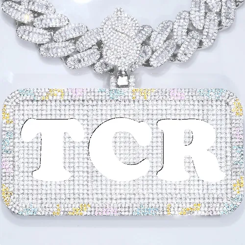 CUSTOM LETTER NECKLACE 3D COLORFUL SQUARE sold by The GUU Shop