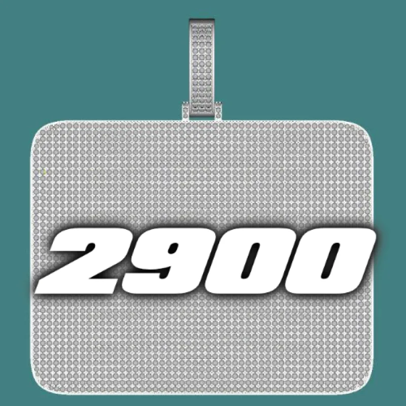 CUSTOM LETTER NECKLACE 3D BIG SQUARE sold by The GUU Shop