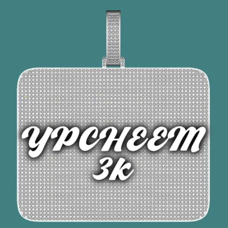 CUSTOM LETTER NECKLACE 3D BIG SQUARE made by The GUU Shop