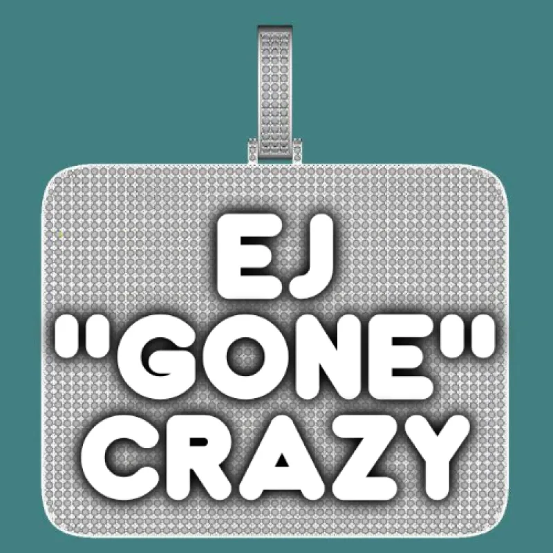 CUSTOM LETTER NECKLACE 3D BIG SQUARE sold by The GUU Shop