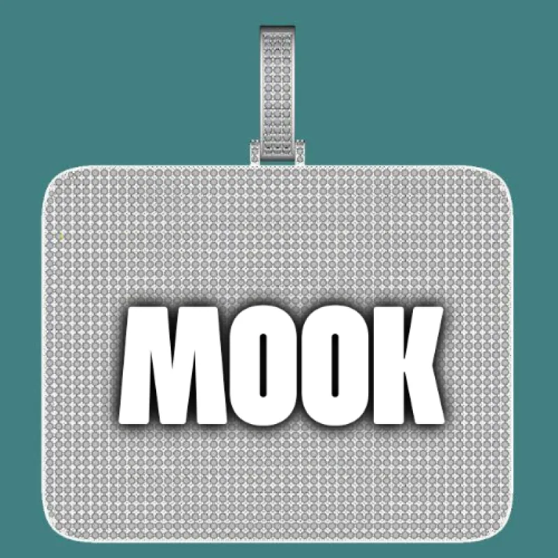 CUSTOM LETTER NECKLACE 3D BIG SQUARE sold by The GUU Shop