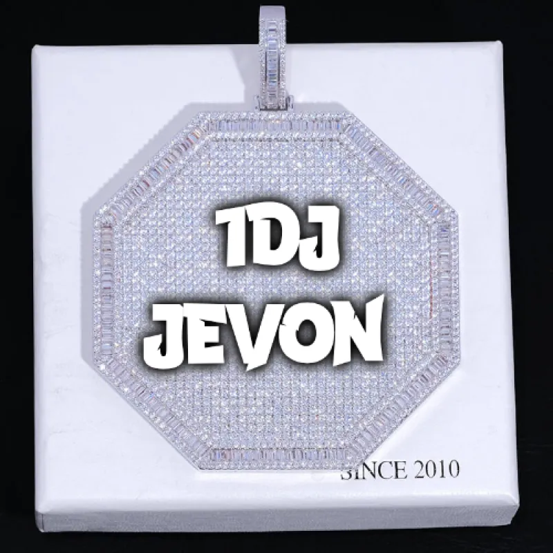 CUSTOM LETTER NECKLACE 3D BIG OCTAGON sold by The GUU Shop