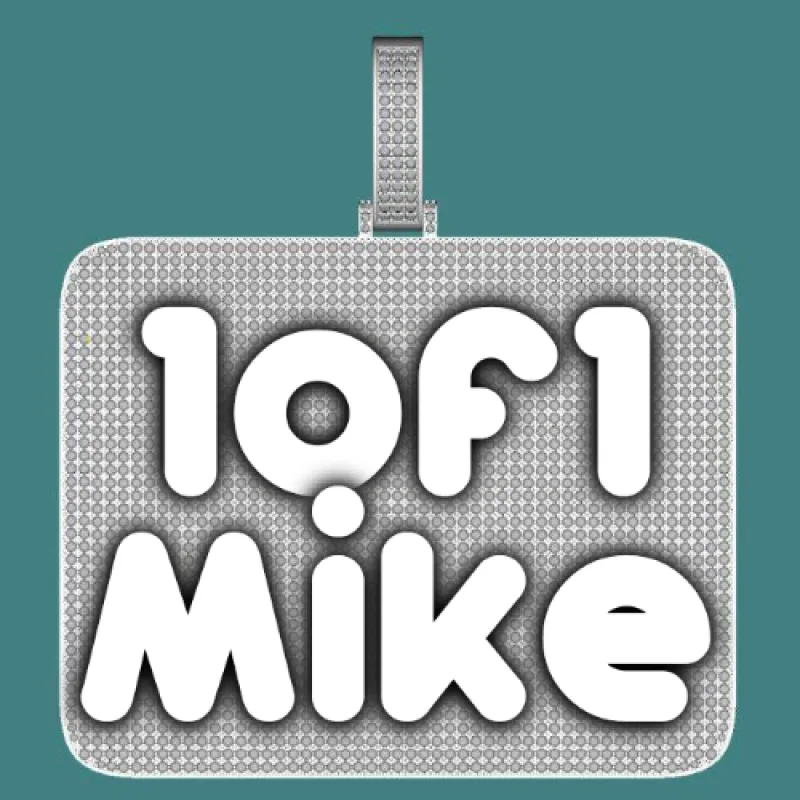 CUSTOM LETTER NECKLACE 3D BIG SQUARE sold by The GUU Shop