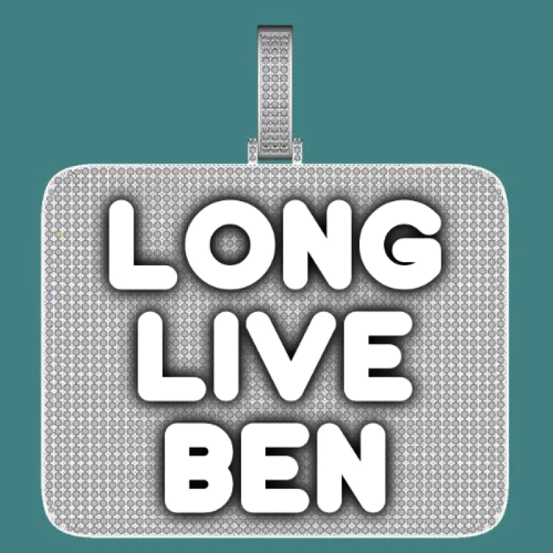 CUSTOM LETTER NECKLACE 3D BIG SQUARE sold by The GUU Shop