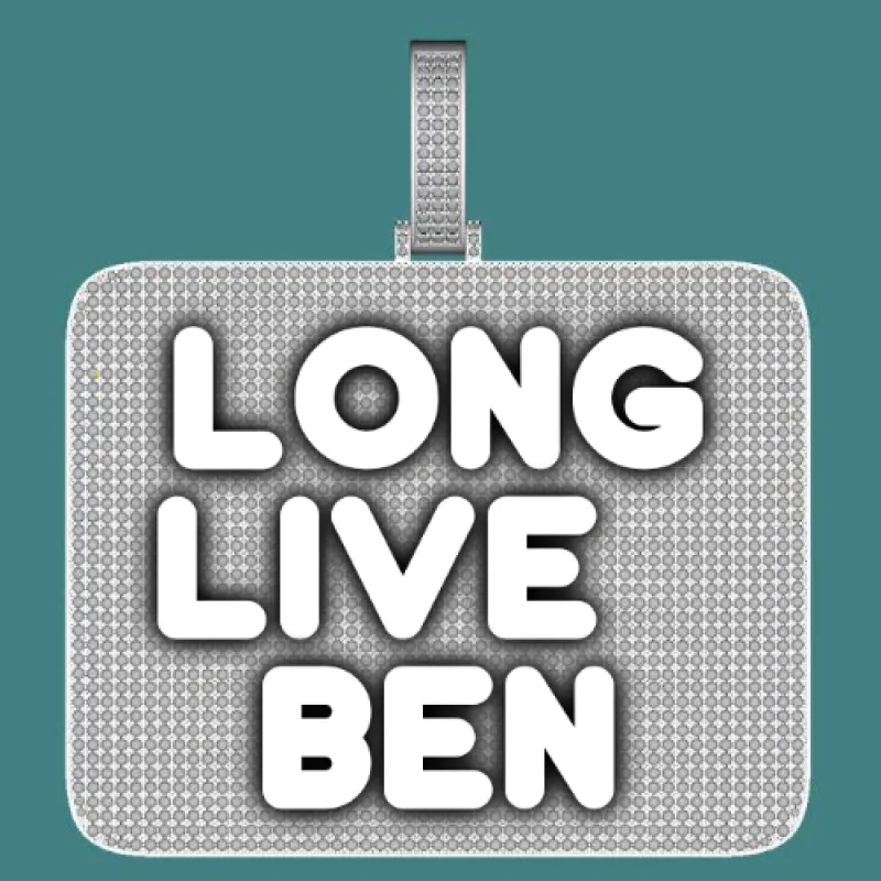 CUSTOM LETTER NECKLACE 3D BIG SQUARE sold by The GUU Shop