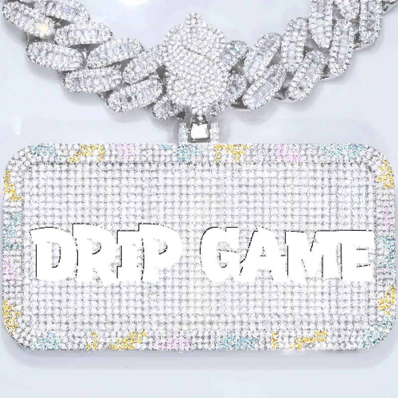 CUSTOM LETTER NECKLACE 3D COLORFUL SQUARE sold by The GUU Shop