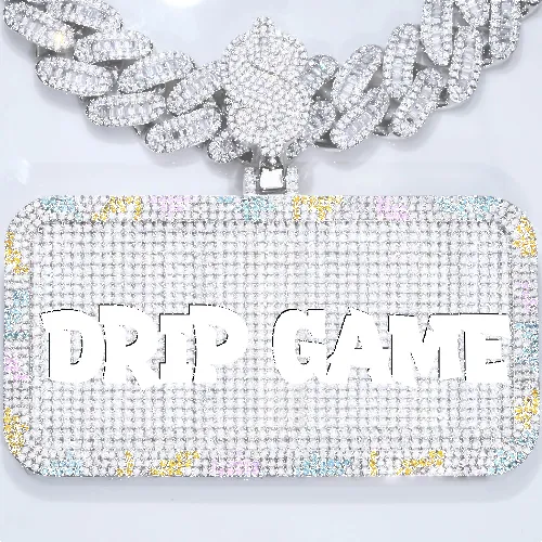 CUSTOM LETTER NECKLACE 3D COLORFUL SQUARE sold by The GUU Shop