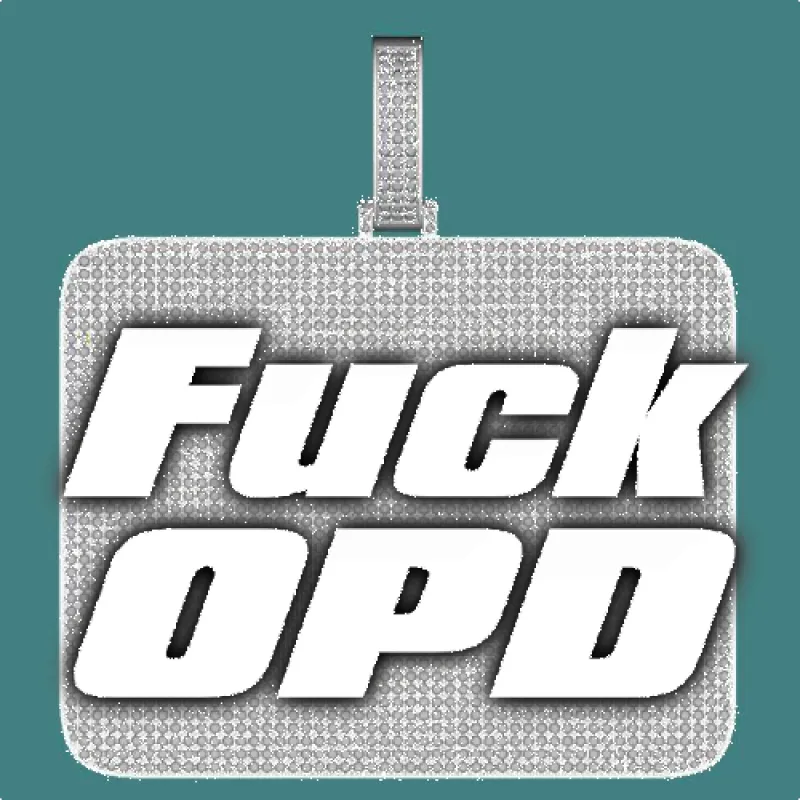 CUSTOM LETTER NECKLACE 3D BIG SQUARE sold by The GUU Shop