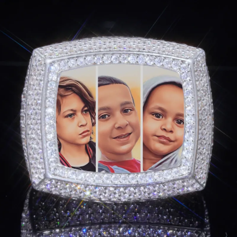 3D CUSTOM PICTURE ICED RING sold by The GUU Shop