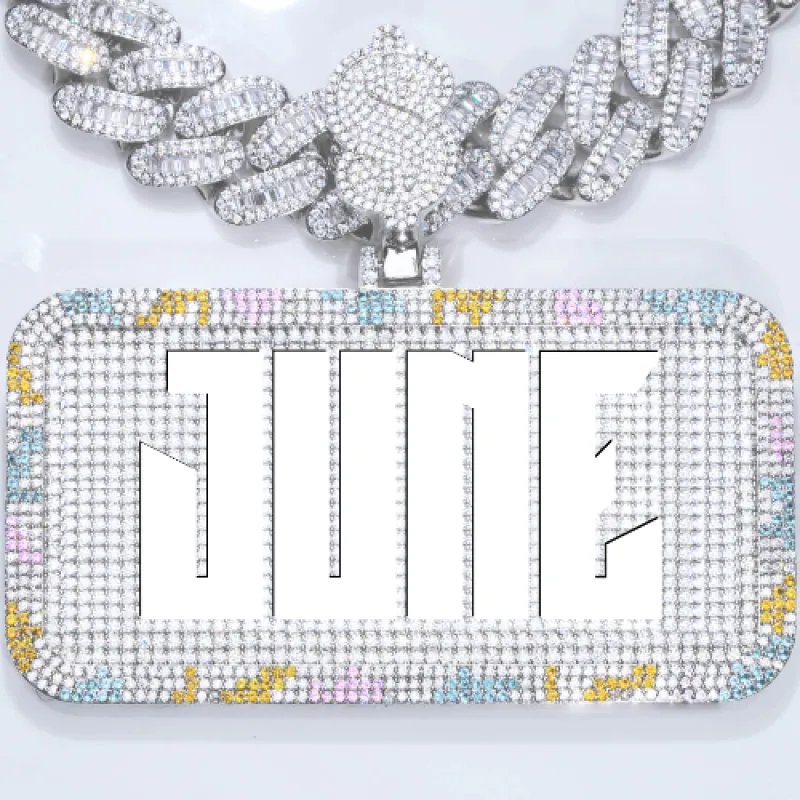 CUSTOM LETTER NECKLACE 3D COLORFUL SQUARE sold by The GUU Shop