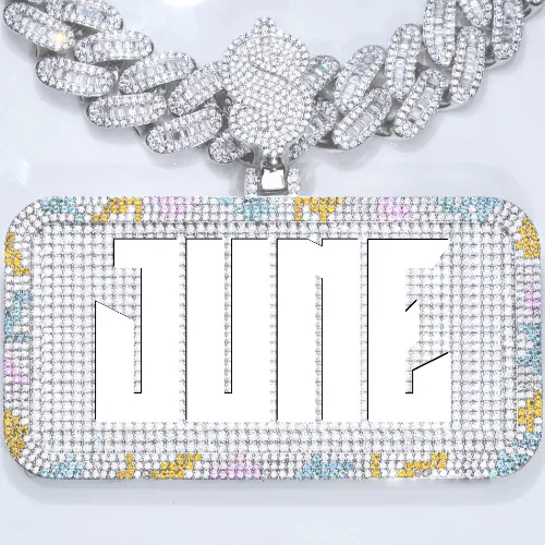 CUSTOM LETTER NECKLACE 3D COLORFUL SQUARE sold by The GUU Shop