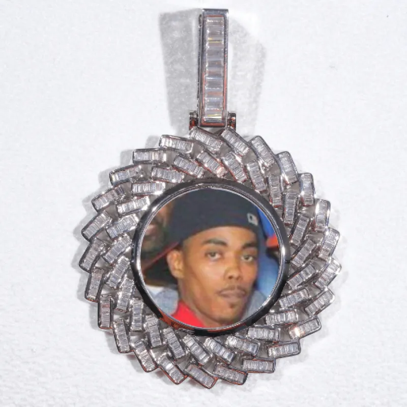 Large 3D Baguette Custom Picture Pendant sold by The GUU Shop