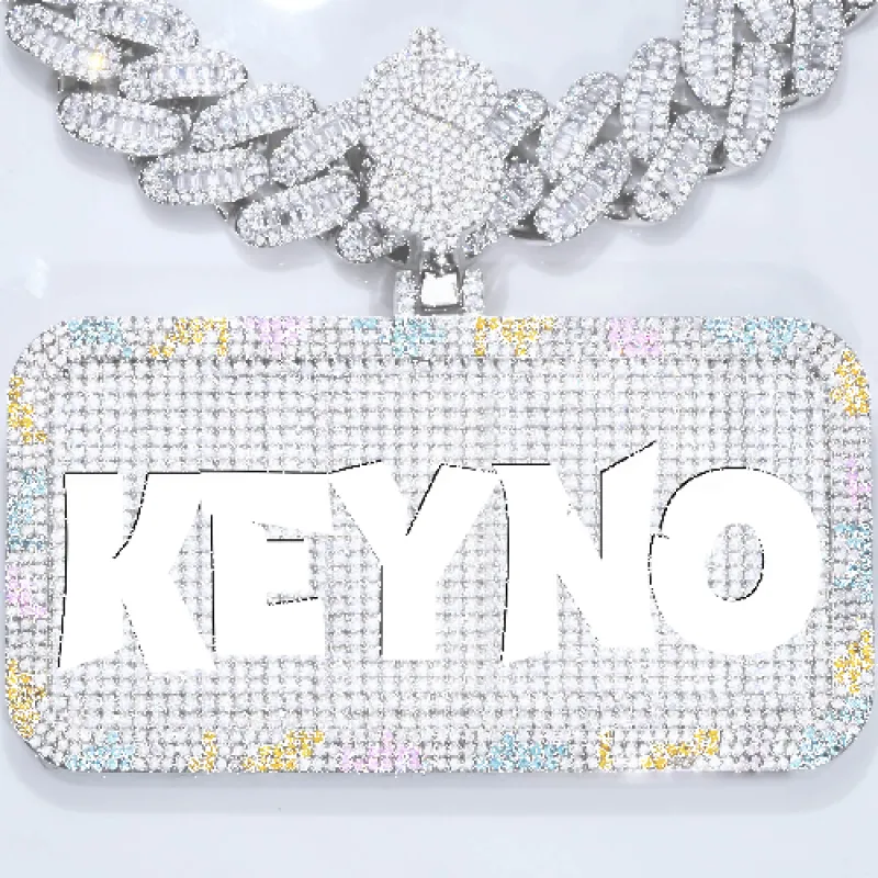 CUSTOM LETTER NECKLACE 3D COLORFUL SQUARE sold by The GUU Shop