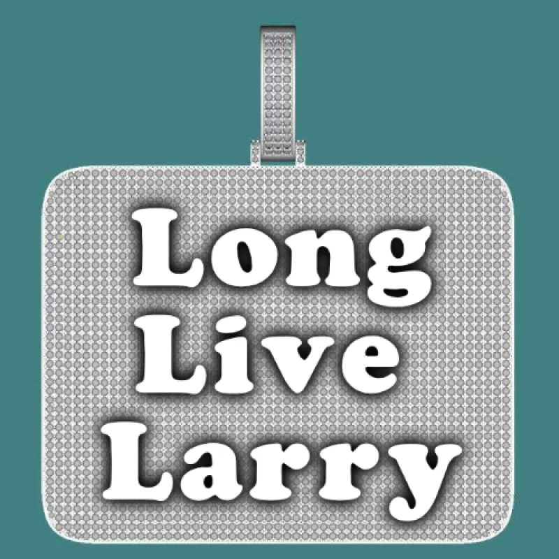 CUSTOM LETTER NECKLACE 3D BIG SQUARE sold by The GUU Shop