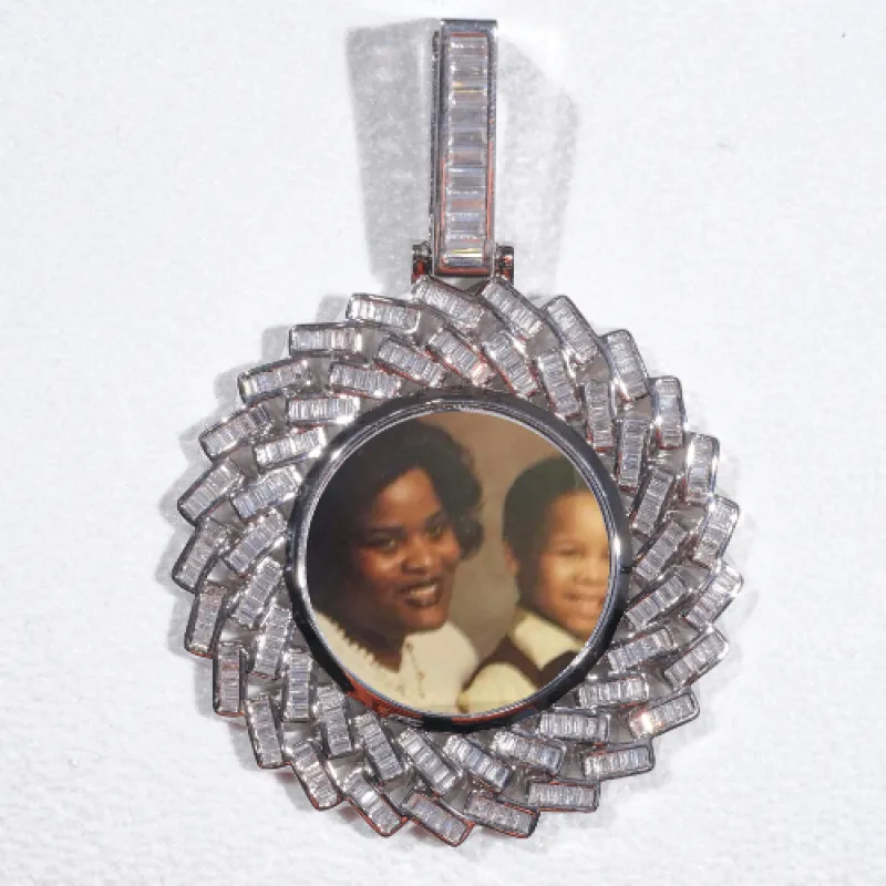 Large 3D Baguette Custom Picture Pendant sold by The GUU Shop