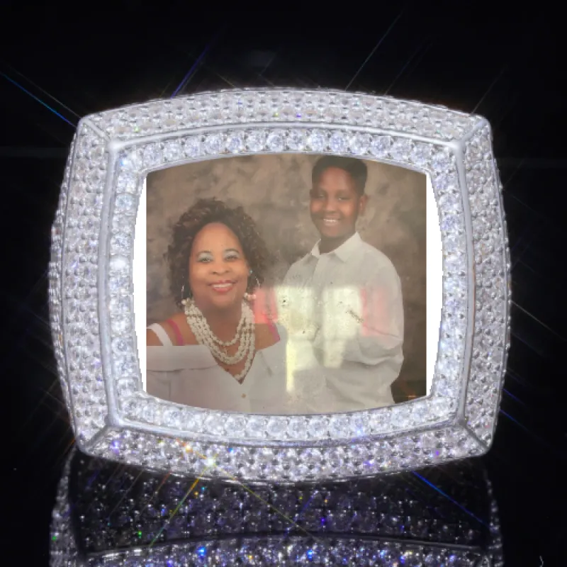 3D CUSTOM PICTURE ICED RING sold by The GUU Shop