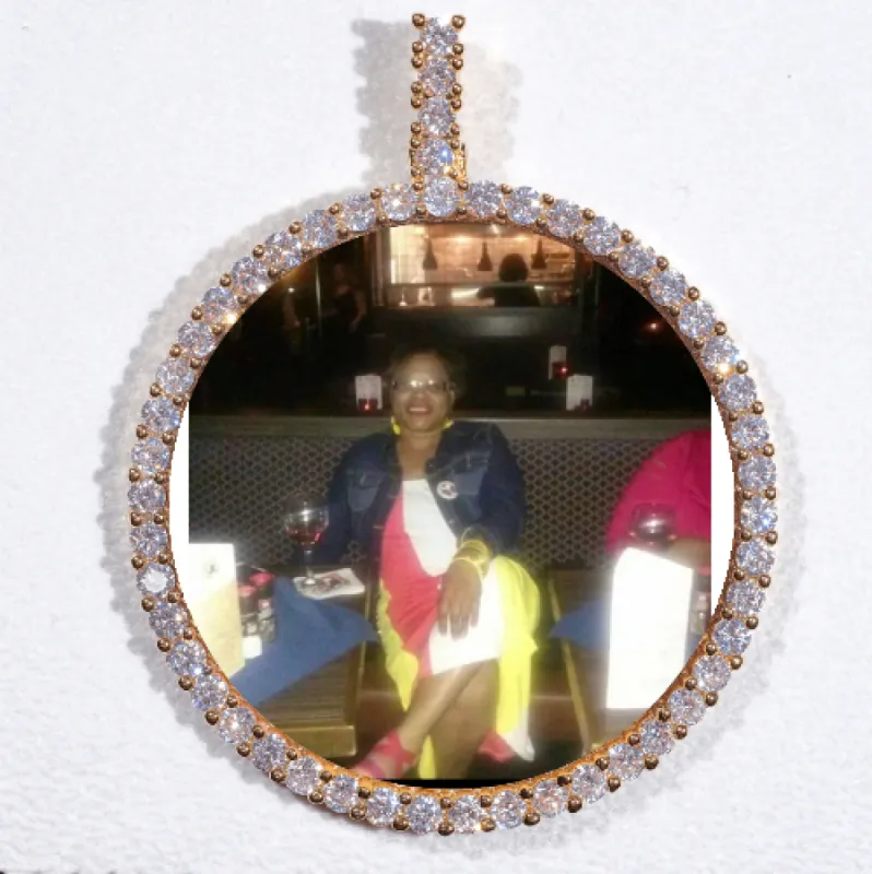 LARGE 3D CIRCLE CUSTOM PICTURE PENDANT sold by The GUU Shop