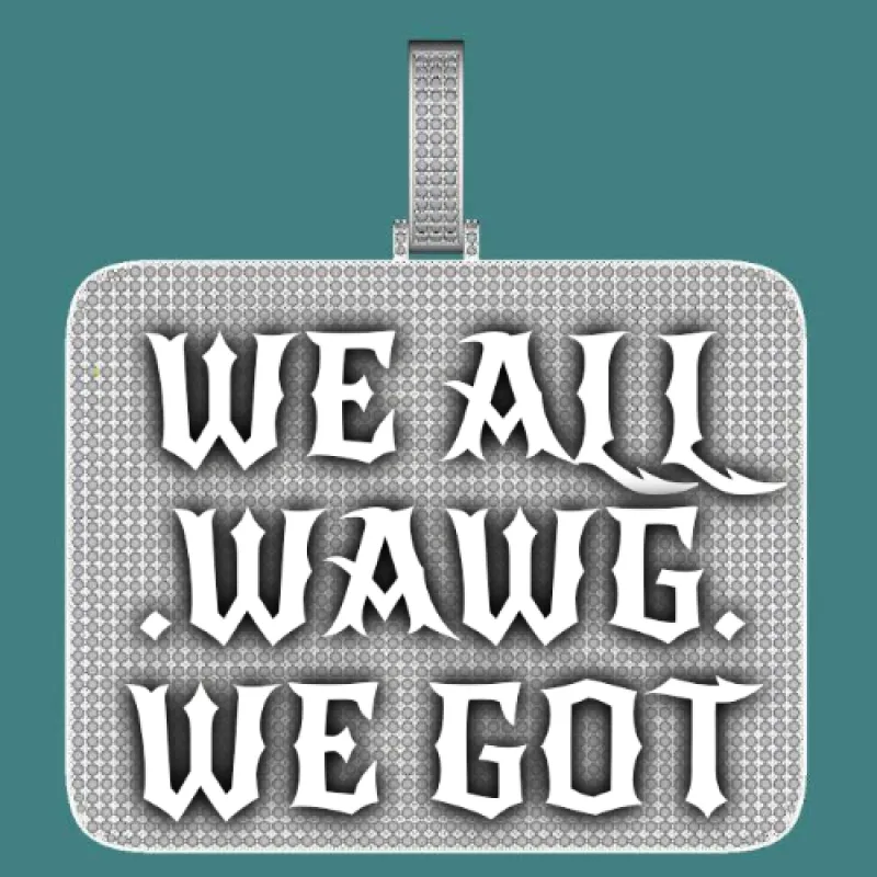 CUSTOM LETTER NECKLACE 3D BIG SQUARE sold by The GUU Shop