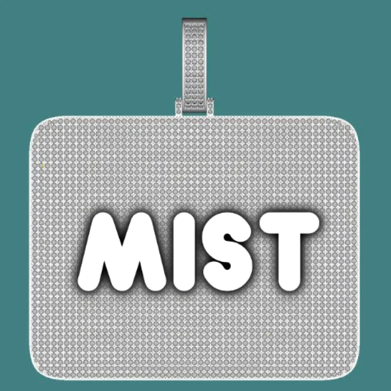 CUSTOM LETTER NECKLACE 3D BIG SQUARE sold by The GUU Shop