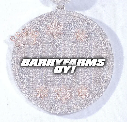 CUSTOM LETTER NECKLACE 3D BIG CROWN DISC sold by The GUU Shop