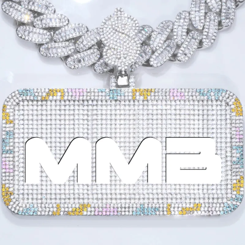 CUSTOM LETTER NECKLACE 3D COLORFUL SQUARE sold by The GUU Shop