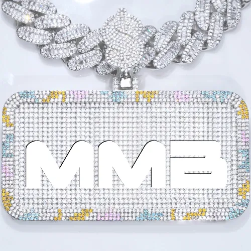 CUSTOM LETTER NECKLACE 3D COLORFUL SQUARE sold by The GUU Shop