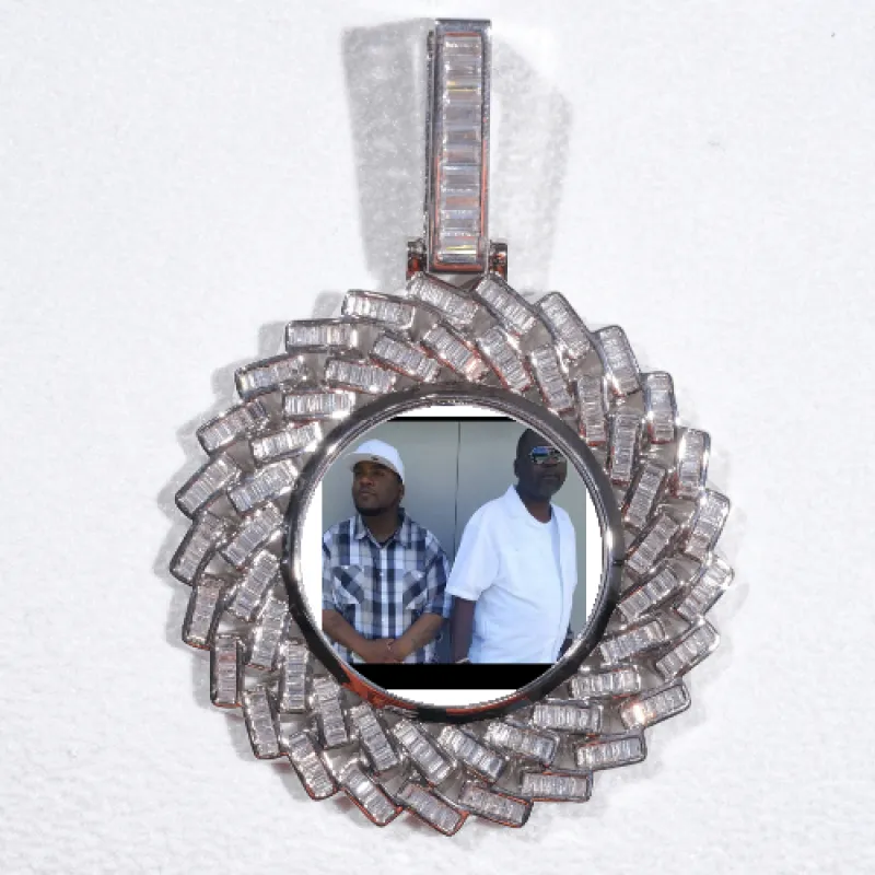 Large 3D Baguette Custom Picture Pendant sold by The GUU Shop