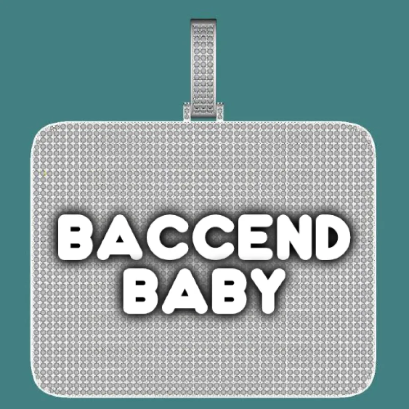 CUSTOM LETTER NECKLACE 3D BIG SQUARE sold by The GUU Shop