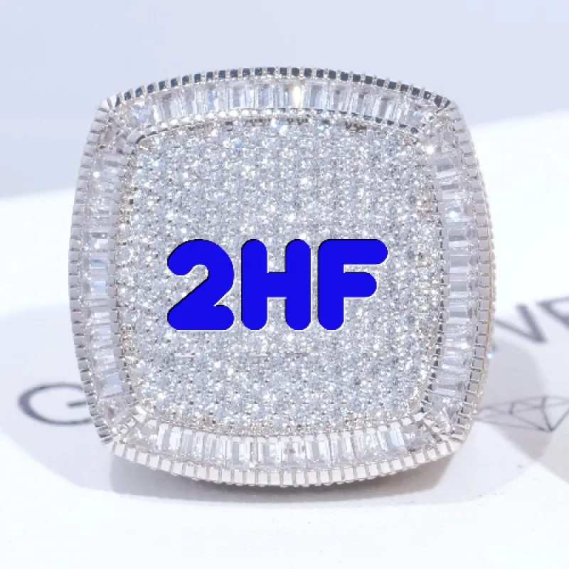 CUSTOM LETTER 3D ICED RING sold by The GUU Shop