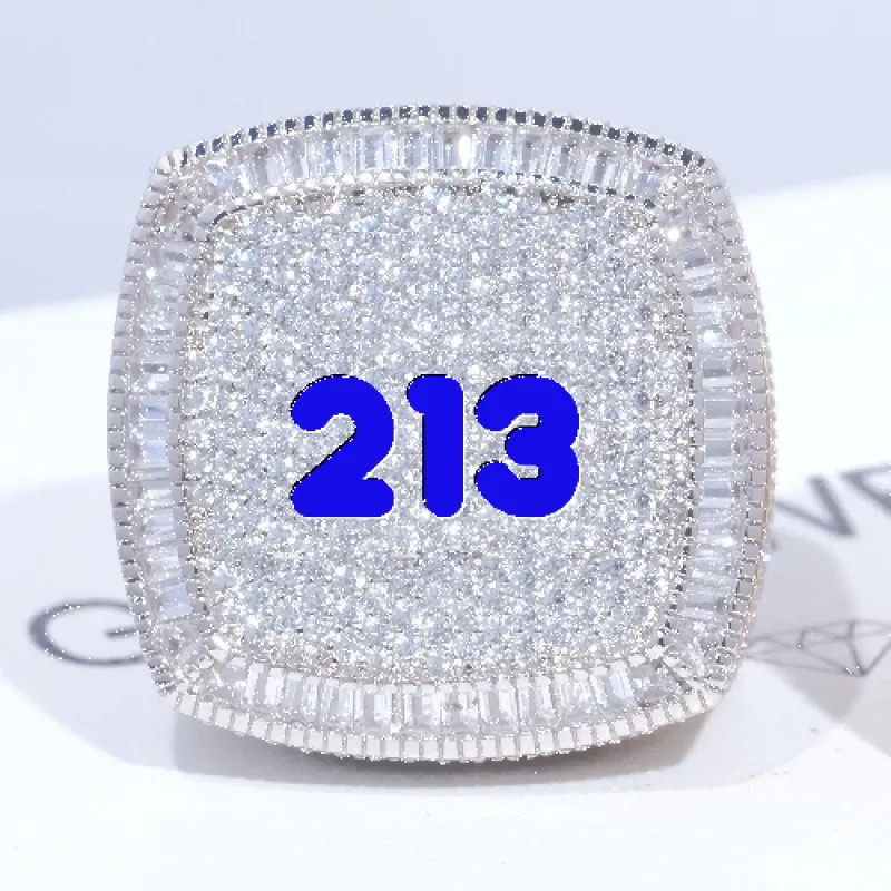 CUSTOM LETTER 3D ICED RING sold by The GUU Shop