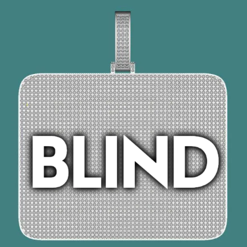 CUSTOM LETTER NECKLACE 3D BIG SQUARE sold by The GUU Shop