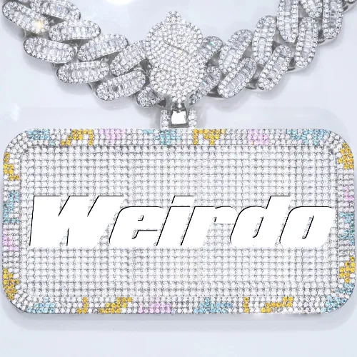 CUSTOM LETTER NECKLACE 3D COLORFUL SQUARE sold by The GUU Shop