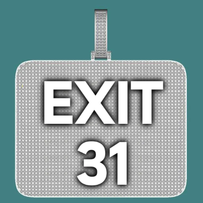 CUSTOM LETTER NECKLACE 3D BIG SQUARE sold by The GUU Shop