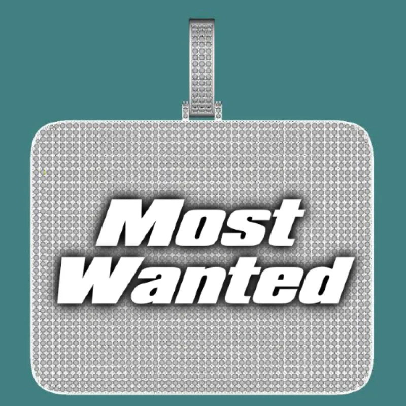 CUSTOM LETTER NECKLACE 3D BIG SQUARE sold by The GUU Shop