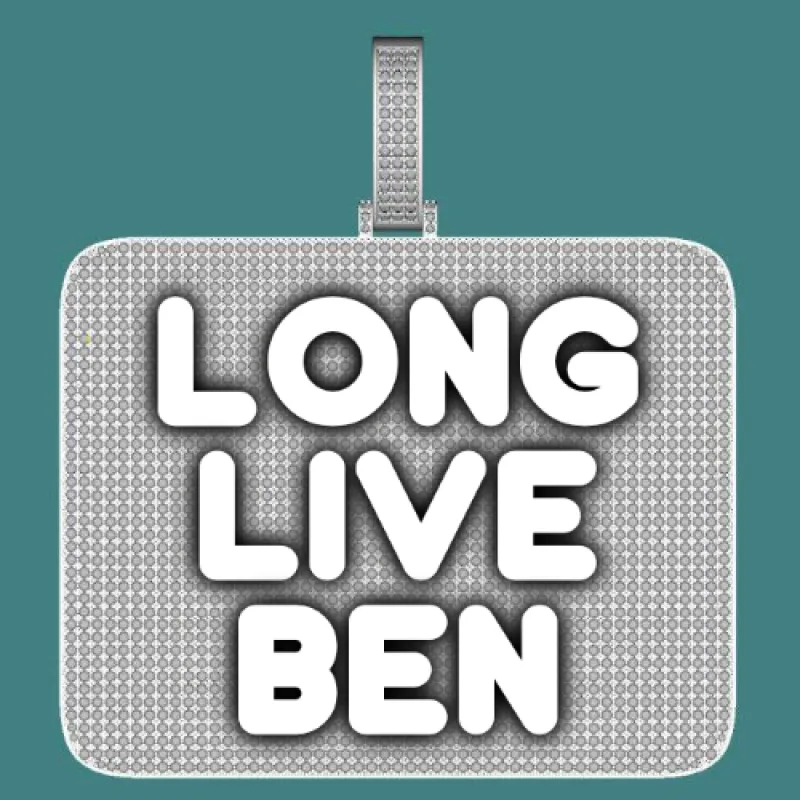 CUSTOM LETTER NECKLACE 3D BIG SQUARE sold by The GUU Shop