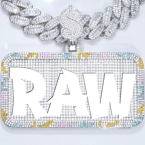 CUSTOM LETTER NECKLACE 3D COLORFUL SQUARE sold by The GUU Shop