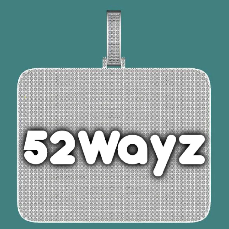 CUSTOM LETTER NECKLACE 3D BIG SQUARE sold by The GUU Shop