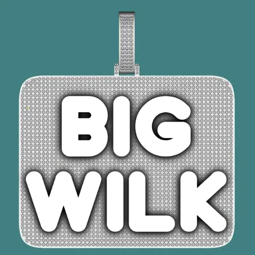 CUSTOM LETTER NECKLACE 3D BIG SQUARE sold by The GUU Shop