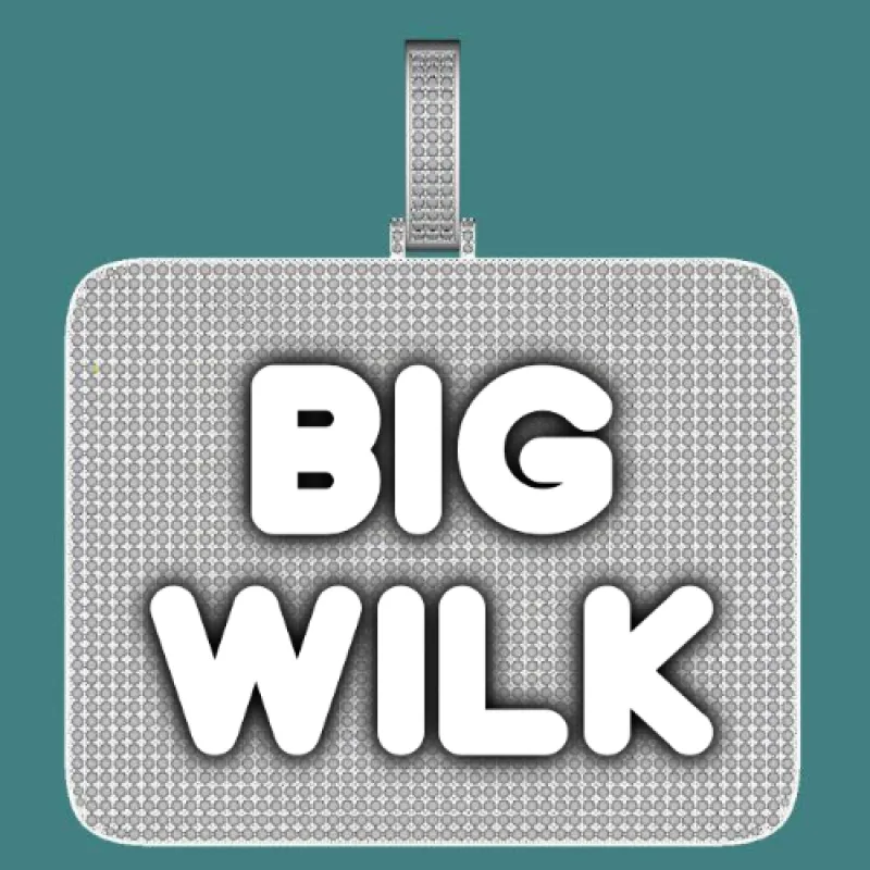 CUSTOM LETTER NECKLACE 3D BIG SQUARE sold by The GUU Shop