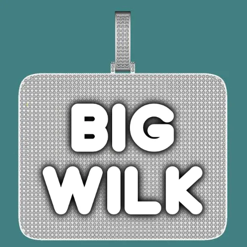 CUSTOM LETTER NECKLACE 3D BIG SQUARE sold by The GUU Shop