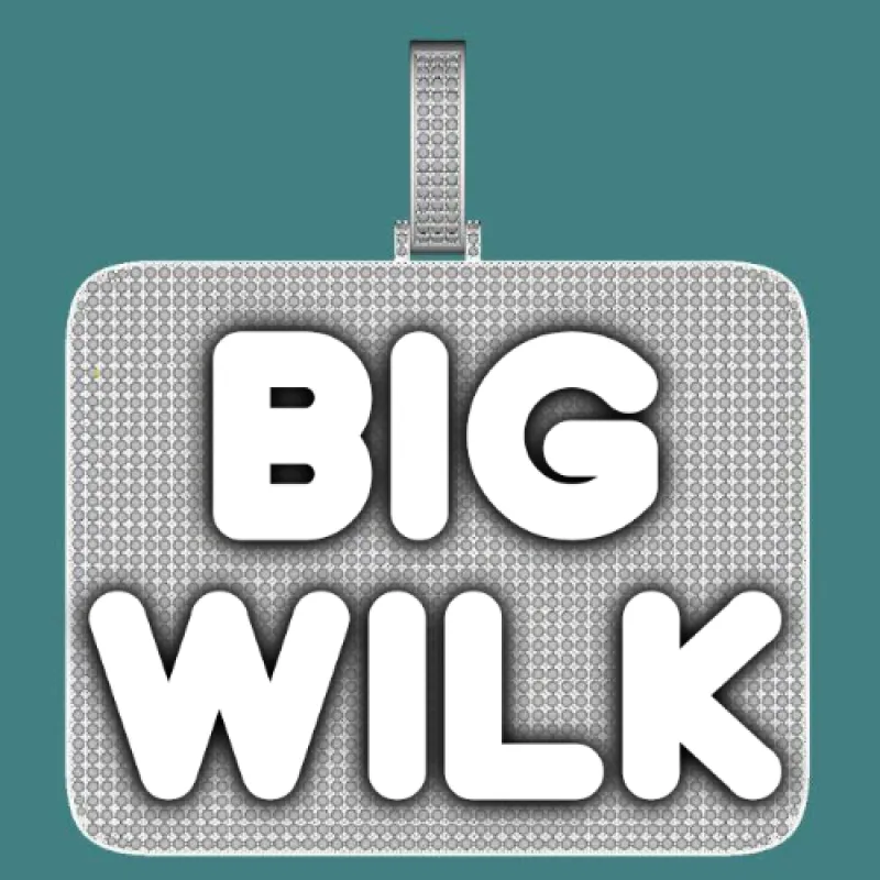 CUSTOM LETTER NECKLACE 3D BIG SQUARE sold by The GUU Shop