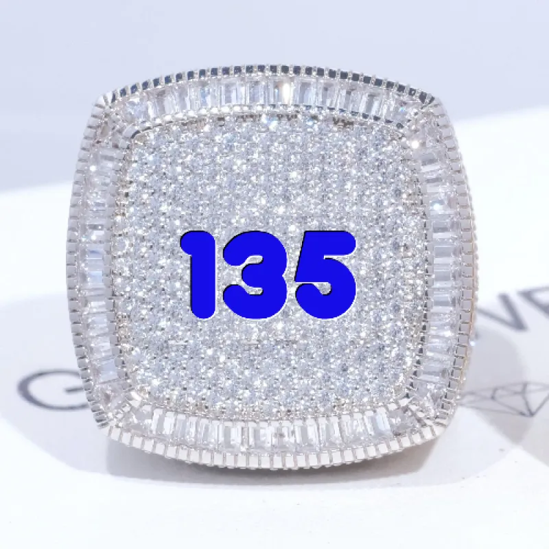 CUSTOM LETTER 3D ICED RING sold by The GUU Shop