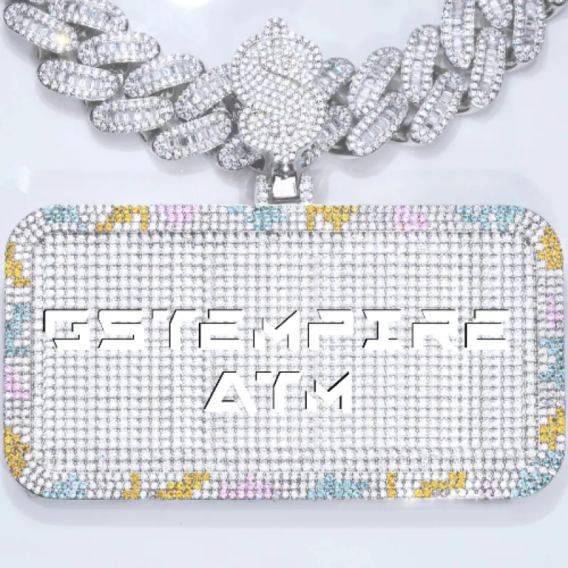 CUSTOM LETTER NECKLACE 3D COLORFUL SQUARE sold by The GUU Shop