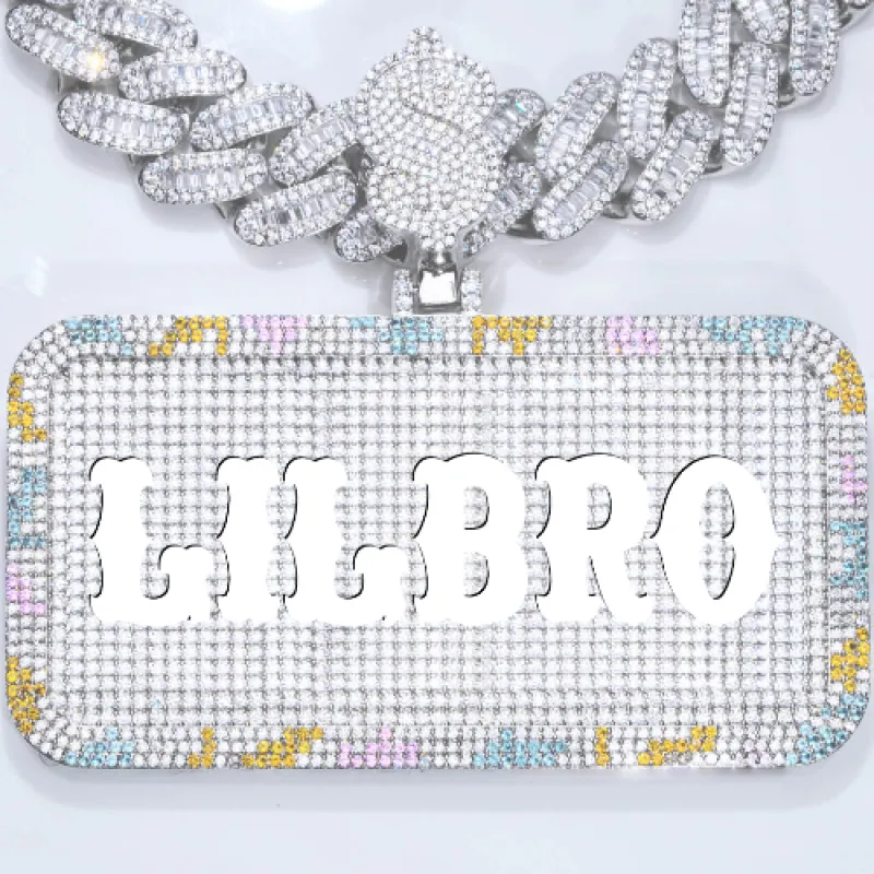 CUSTOM LETTER NECKLACE 3D COLORFUL SQUARE sold by The GUU Shop