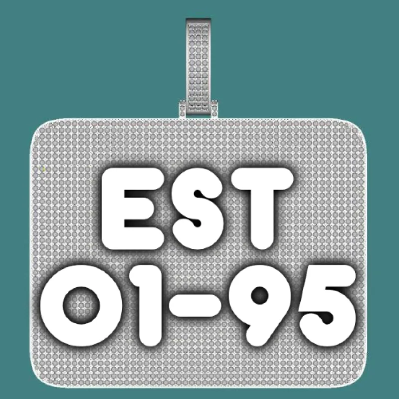 CUSTOM LETTER NECKLACE 3D BIG SQUARE sold by The GUU Shop