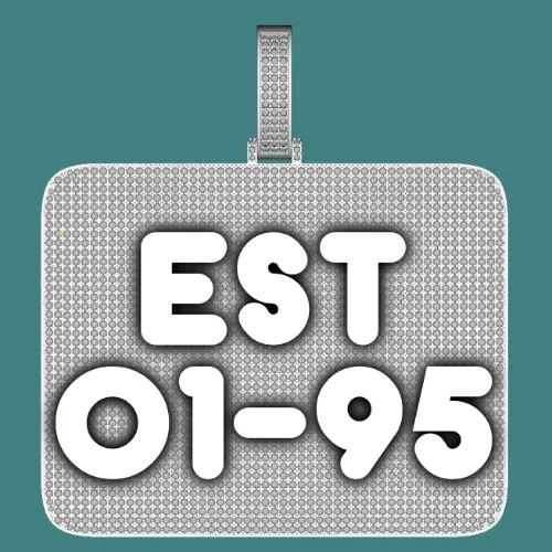 CUSTOM LETTER NECKLACE 3D BIG SQUARE sold by The GUU Shop