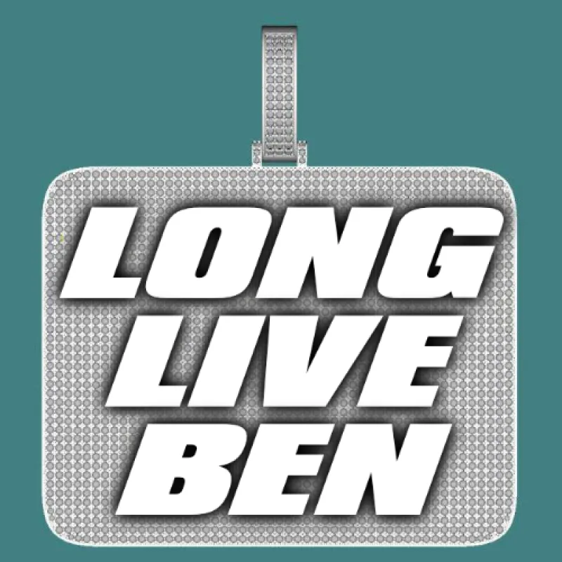 CUSTOM LETTER NECKLACE 3D BIG SQUARE sold by The GUU Shop