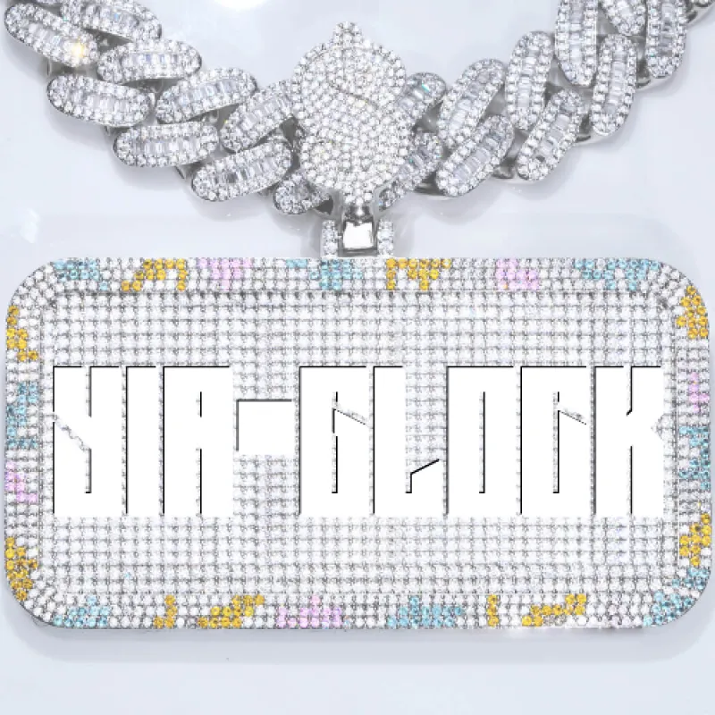 CUSTOM LETTER NECKLACE 3D COLORFUL SQUARE sold by The GUU Shop