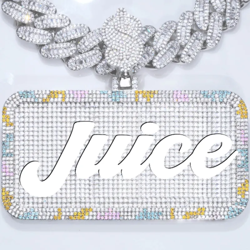 CUSTOM LETTER NECKLACE 3D COLORFUL SQUARE sold by The GUU Shop