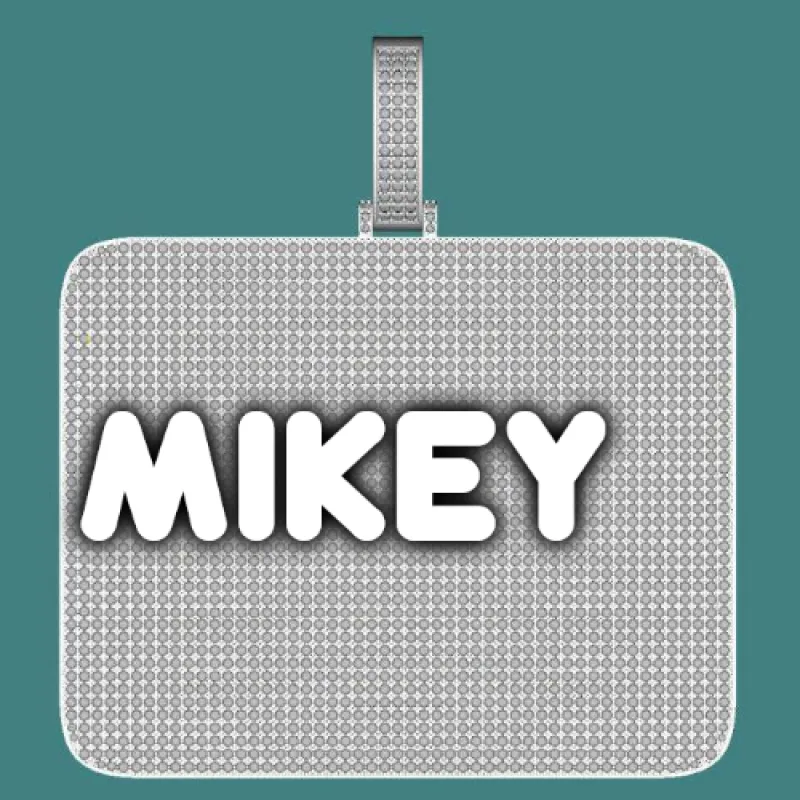 CUSTOM LETTER NECKLACE 3D BIG SQUARE sold by The GUU Shop